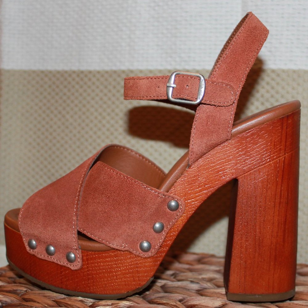 Suede Lucky Brand Wood Wedge